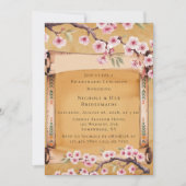 Scroll Japanse Kersenbloesem Bruidsmeisjes Lunch Kaart (Voorkant)