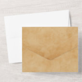 Scroll Japanse kersenbloesem bruiloft vieren All In One Uitnodiging (Achterkant)