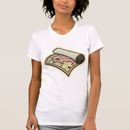 Scroll kaart Vrouwen T-shirt (Voorkant)