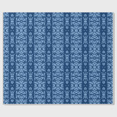Scroll Kant in Blauwe Indigo Cadeaupapier (Vlak)