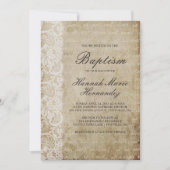 Scroll Lace doop uitnodiging (Voorkant)