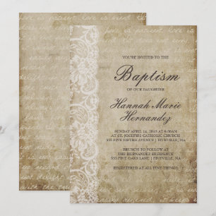 Scroll Lace doop uitnodiging