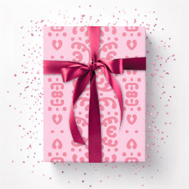 Scroll Lace in Pink Cadeaupapier