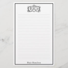 Scroll-Lijst monogram Briefpapier