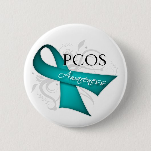 Scroll lint -PCOS bewustzijn Ronde Button 5,7 Cm (Voorkant)