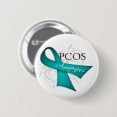Scroll lint -PCOS bewustzijn Ronde Button 5,7 Cm (Voorkant /achterkant)
