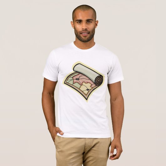 Scroll Map Heren T-Shirt (Voorkant volledig)
