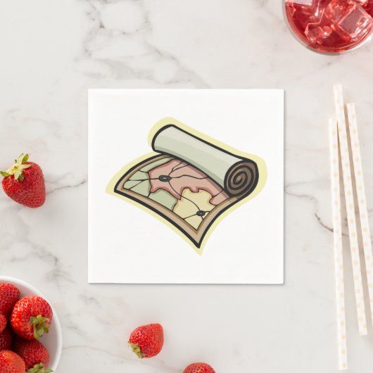 Scroll Map Napkins Servet (Insitu)