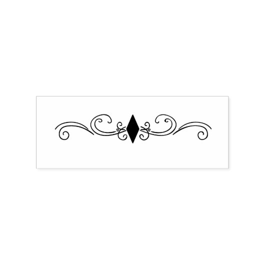 Scroll met Diamond Rubberstempel (Afrduk)
