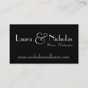  Scroll Monogram Black & White Website Card Visitekaartje