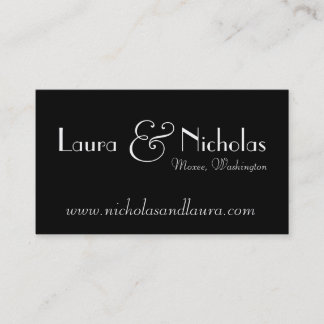 Scroll Monogram Black & White Website Card Visitekaartje