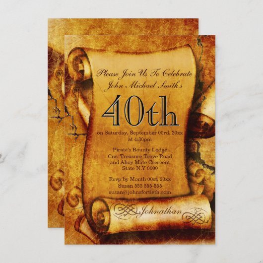  scroll parchment 2 | PERSONEELSEL Kaart (Voorkant / Achterkant)