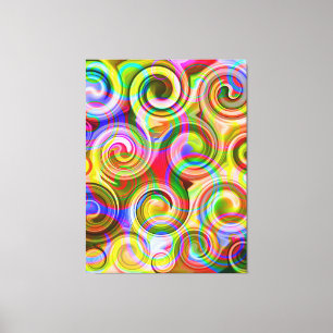 Scroll Pastel geometrisch abstract   Canvas Afdruk