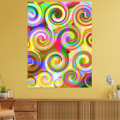 Scroll Pastel geometrisch abstract   Canvas Afdruk (Insitu (Woonkamer))