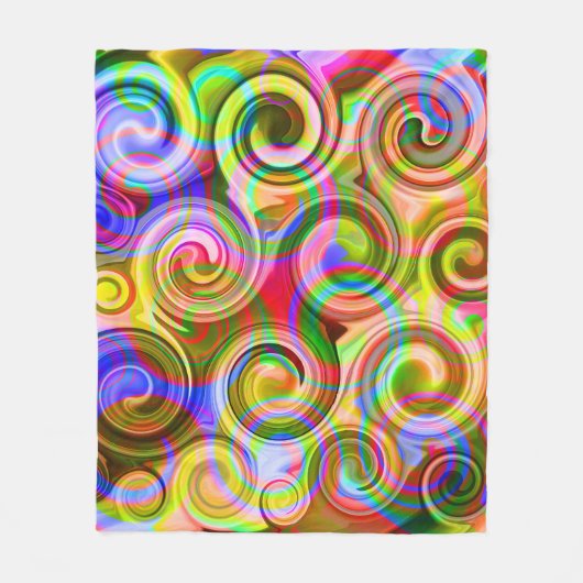 Scroll Pastel geometrisch abstract Fleece Deken (Voorkant)