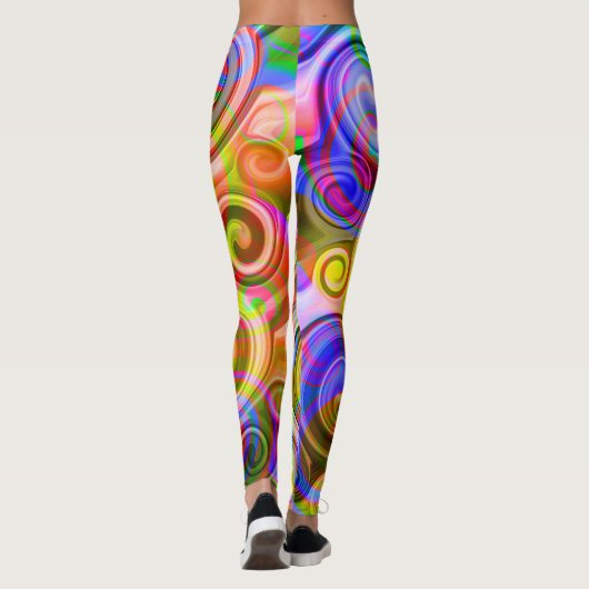 Scroll Pastel geometrisch abstract Leggings (Achterkant)