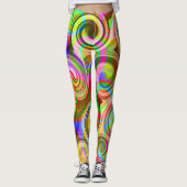 Scroll Pastel geometrisch abstract Leggings (Voorkant)