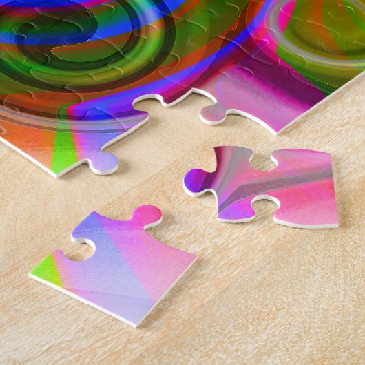 Scroll Pastel geometrisch abstract Legpuzzel (Zijkant)