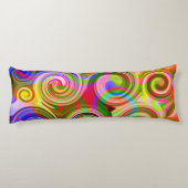 Scroll Pastel geometrisch abstract  Lichaamskussen (Achterkant)