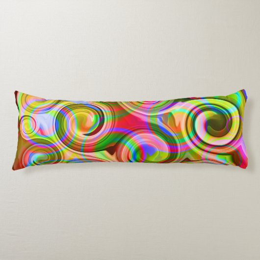 Scroll Pastel geometrisch abstract  Lichaamskussen (Voorkant)