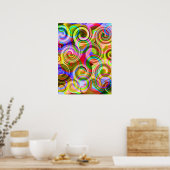 Scroll Pastel geometrisch abstract Poster (Keuken)