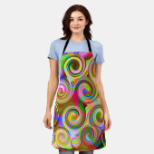 Scroll Pastel geometrisch abstract Schort (Gedragen)