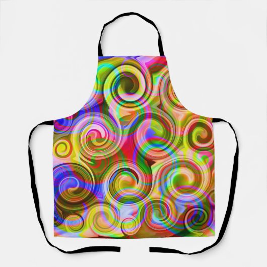 Scroll Pastel geometrisch abstract Schort (Voorkant)