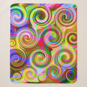 Scroll Pastel geometrisch abstract Sherpa Deken