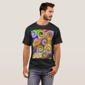 Scroll Pastel geometrisch abstract T-shirt (Voorkant volledig)