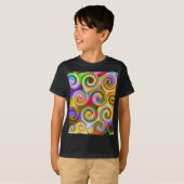 Scroll Pastel geometrisch abstract T-shirt (Voorkant volledig)
