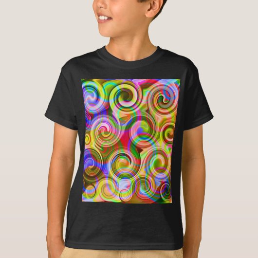 Scroll Pastel geometrisch abstract T-shirt (Voorkant)