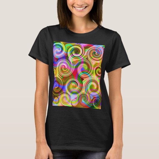Scroll Pastel geometrisch abstract T-shirt (Voorkant)