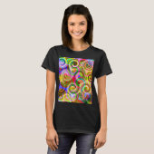 Scroll Pastel geometrisch abstract T-shirt (Voorkant volledig)