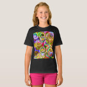 Scroll Pastel geometrisch abstract T-shirt (Voorkant volledig)