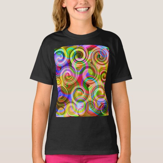 Scroll Pastel geometrisch abstract T-shirt (Voorkant)