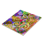 Scroll Pastel geometrisch abstract  Tegeltje (Zijkant)