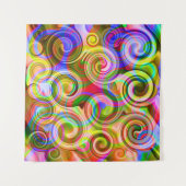 Scroll Pastel geometrisch abstract Wandkleed (Voorkant (horizontaal))