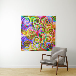 Scroll Pastel geometrisch abstract Wandkleed