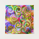 Scroll Pastel geometrisch abstract Wandkleed (Voorkant)