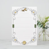 Scroll Potter Wasp Lined Briefpapier (Staand voorkant)