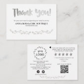 *~* Scroll QR DANK U LOGO Review AP8 Informatiekaartje (Voorkant / Achterkant)