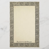  scroll rand perkament gepersonaliseerd briefpapier (Voorkant)