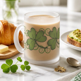 Scroll & Shamrock Matglas Koffiemok