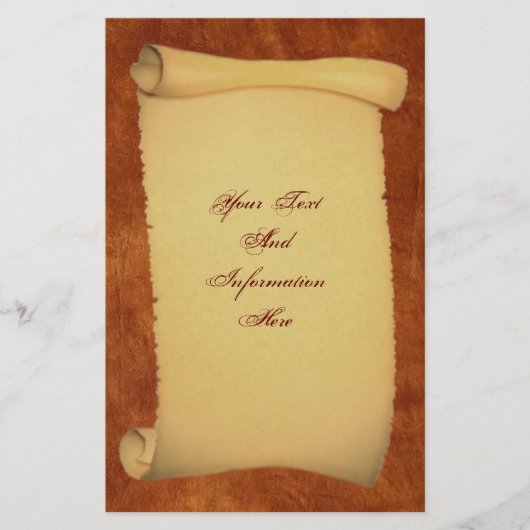 Scroll Stationery Briefpapier (Voorkant)