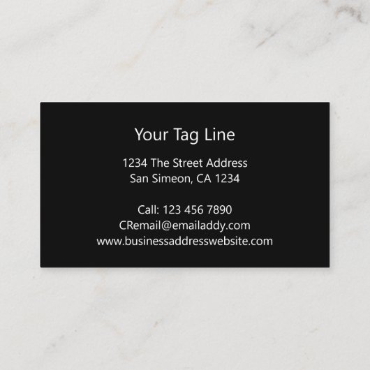 Scroll Typografie 4 Het Malplaatje van de Foto Per Visitekaartje (Achterkant)