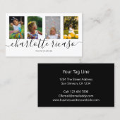 Scroll Typografie 4 Het Malplaatje van de Foto Per Visitekaartje (Voorkant / Achterkant)