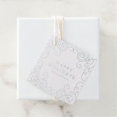 Scroll Vakantie Folie Favor Tag (Met doos)
