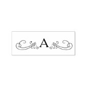 Scroll voor Monogram Rubber Stamp Rubberstempel (Afrduk)