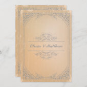 scrollbruiloft met verdoofd gietijzer kaart (Voorkant / Achterkant)