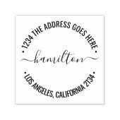 Scrolled Text Typografie gepersonaliseerd op maat Zelfinktende Stempel (Design)